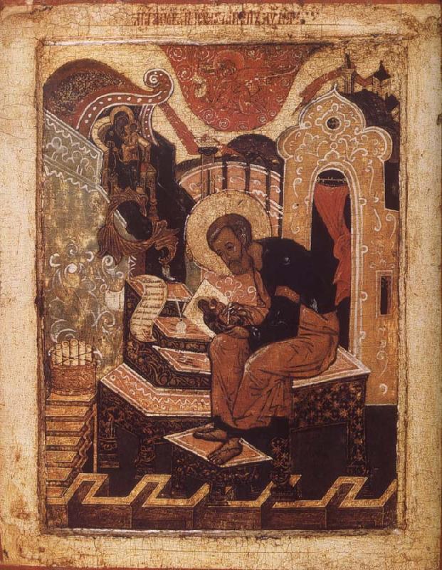 unknow artist Saint Luke theEvangelist Painting the Ico of the Virgin oil painting image